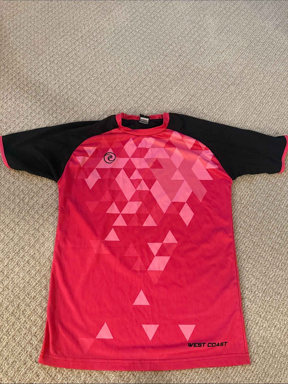 Unisex West coast Goalkeeping Akala pink black short sleeve training jersey sz S